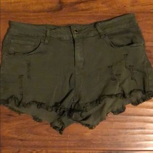 Green shorts